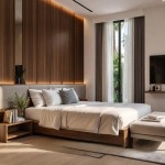 3-bedroom pool villas & townhomes near Laguna in Cherng Talay, Phuket bedroom with bed bench PSV-CHE-1608