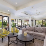 3-bedroom pool villa in Laguna, Phuket living and dining area with pool view PSV-LAG-1579