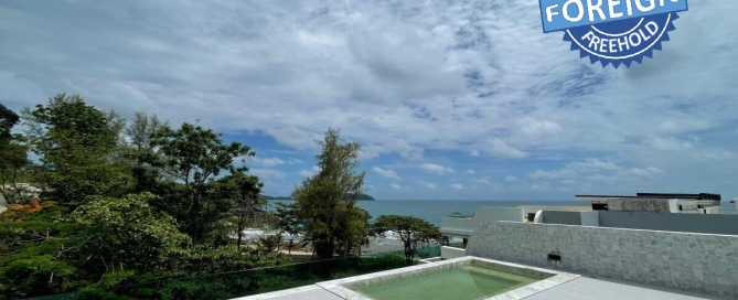 3-bedroom condo in Kamala, Phuket pool deck with panoramic sea view PSC-KAM-1604