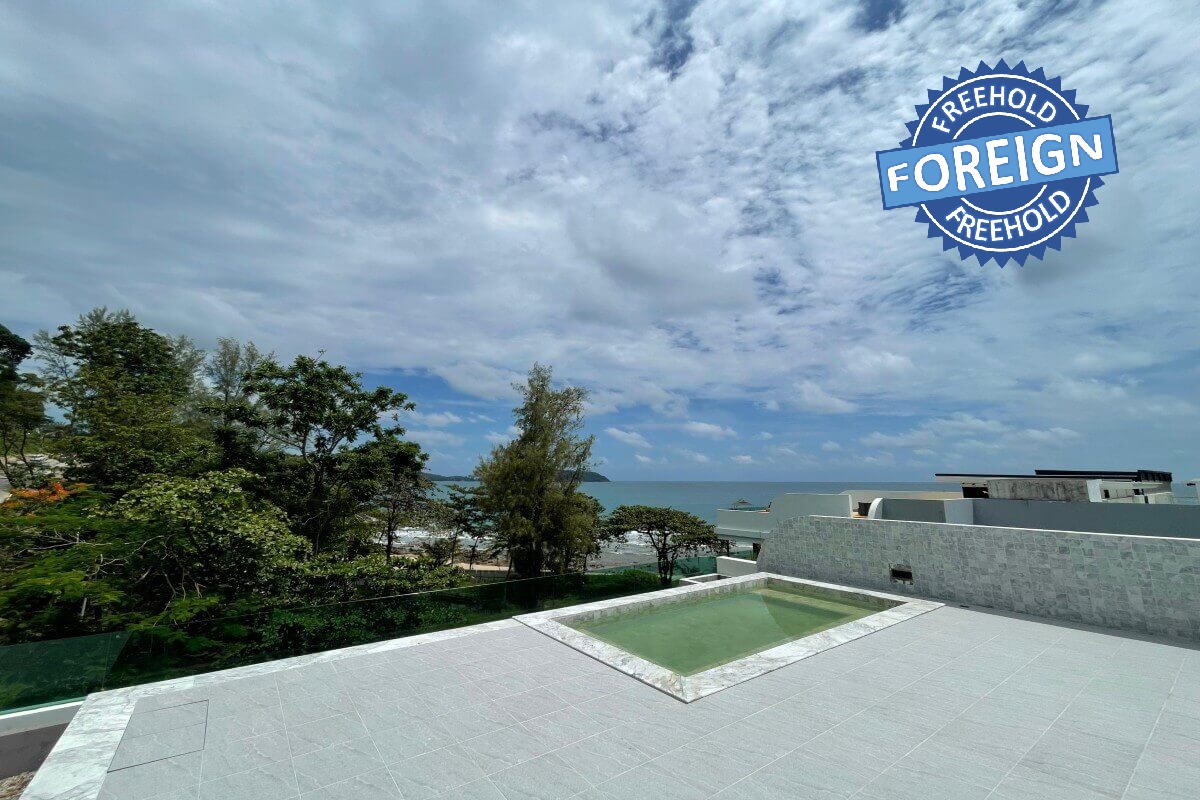 3-bedroom condo in Kamala, Phuket pool deck with panoramic sea view PSC-KAM-1604