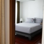 3-bedroom marina penthouse in Koh Kaew, Phuket bedroom with gray bedding PSC-KOH-1609