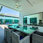 4-bedroom pool villa near Friendship Beach in Rawai, Phuket outdoor covered poolside dining area PSV-RAW-1590