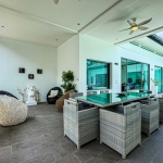 4-bedroom pool villa near Friendship Beach in Rawai, Phuket outdoor covered lounging and dining area PSV-RAW-1590