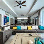 4-bedroom pool villa near Friendship Beach in Rawai, Phuket open plan living dining and kitchen area with pool access PSV-RAW-1590