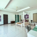 4-bedroom pool villa near Friendship Beach in Rawai, Phuket bedroom with purple color scheme and pool access PSV-RAW-1590