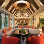 4-bedroom pool villas in Bang Jo, Cherng Talay, Phuket open plan living area with vaulted ceiling PSV-CHE-1586