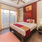 4-bedroom pool villa near Bang Tao Beach, Phuket bedroom with pink rug PSV-BAN-1585