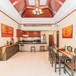 4-bedroom pool villa near Bang Tao Beach, Phuket dining and kitchen area with vaulted ceiling PSV-BAN-1585
