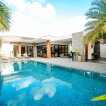 4-bedroom pool villa in Soi Samakki, Rawai Phuket exterior of villa with large pool PSV-RAW-1583