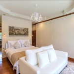 5-bedroom pool villa in Chalong, Phuket bedroom with white couch and chandelier PSV-CHA-1584